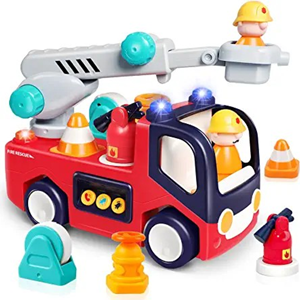 اسباب بازی ماشین آتش نشانی موزیکال هولی تویز Hola Toys مدل E8998-اسباب بازی